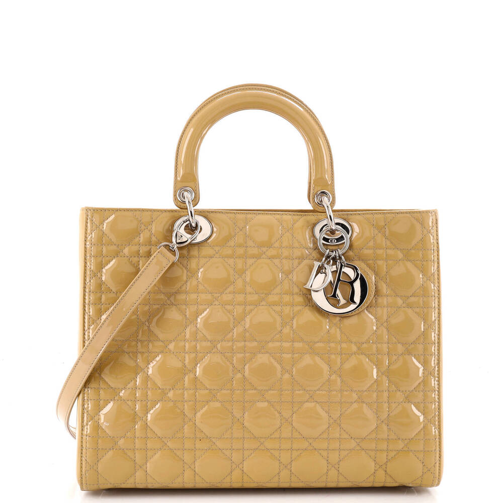 Christian Dior Large Lady Dior Bag Cannage Quilt Patent